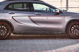 Seitenschweller Ansatz Cup Leisten passend für Mercedes GLA 45 AMG SUV (X156) vor Facelift Carbon Look