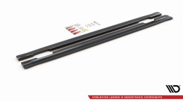 Seitenschweller Ansatz Cup Leisten passend für Mercedes GLA 45 AMG SUV (X156) vor Facelift Carbon Look