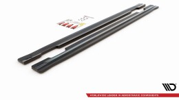 Seitenschweller Ansatz Cup Leisten passend für Mercedes GLA 45 AMG SUV (X156) vor Facelift Carbon Look
