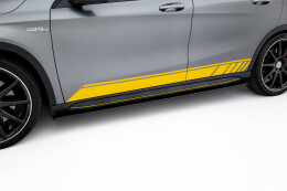 Seitenschweller Ansatz Cup Leisten V.1 passend für Mercedes-Benz GLA 45 AMG schwarz Hochglanz