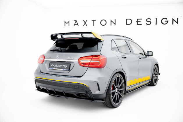 Heck Spoiler Aufsatz Abrisskante passend für Mercedes-Benz GLA 45 AMG schwarz Hochglanz