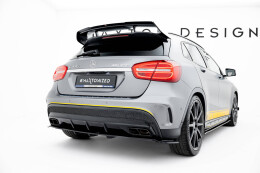 Mittlerer Cup Diffusor Heck Ansatz V.1 passend für Mercedes-Benz GLA 45 AMG schwarz Hochglanz