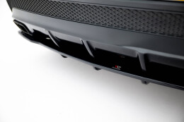 Mittlerer Cup Diffusor Heck Ansatz V.1 passend für Mercedes-Benz GLA 45 AMG schwarz Hochglanz
