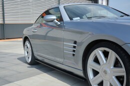 Seitenschweller Ansatz Cup Leisten passend für CHRYSLER CROSSFIRE schwarz Hochglanz