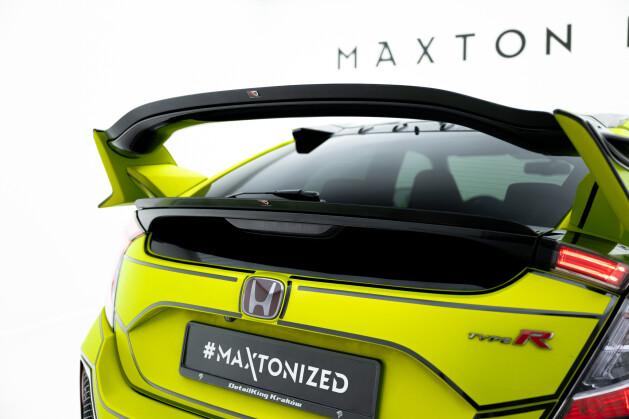 Untere Heck Spoiler Aufsatz Abrisskante passend für Honda Civic Type-R Mk10 / Mk10 Facelift schwarz Hochglanz