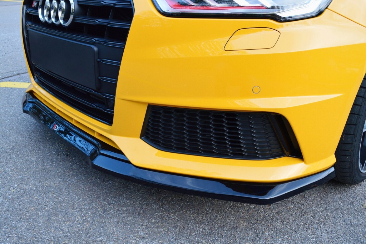 Cup Spoilerlippe Front Ansatz passend für Audi S1 8X schwarz Hochglan, 154,00