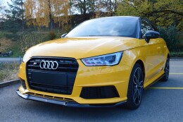 Cup Spoilerlippe Front Ansatz passend für Audi S1 8X schwarz Hochglanz