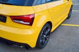 Seitenschweller Ansatz Cup Leisten passend für Audi S1 8X schwarz Hochglanz