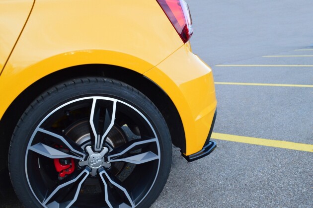 Heck Ansatz Flaps Diffusor für Audi S1 8X schwarz matt