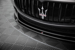 Cup Spoilerlippe Front Ansatz für Maserati Quattroporte Mk6 schwarz Hochglanz