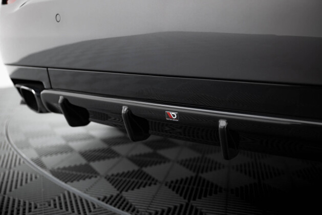 Street+ Heck Ansatz Diffusor passend für Maserati Quattroporte Mk6 schwarz Hochglanz