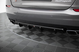 Heck Ansatz Diffusor passend für Maserati Quattroporte Mk6 schwarz Hochglanz