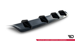 Heck Ansatz Diffusor passend für Maserati Quattroporte Mk6 schwarz Hochglanz