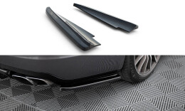 Heck Ansatz Flaps Diffusor passend für Maserati Quattroporte Mk6 schwarz Hochglanz