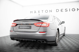 Heck Ansatz Flaps Diffusor passend für Maserati Quattroporte Mk6 schwarz Hochglanz
