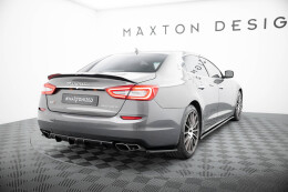 Heck Ansatz Flaps Diffusor passend für Maserati Quattroporte Mk6 schwarz Hochglanz
