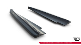 Heck Ansatz Flaps Diffusor passend für Maserati Quattroporte Mk6 schwarz Hochglanz