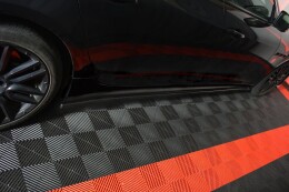 Seitenschweller Ansatz Cup Leisten für MASERATI QUATTROPORTE MK.6 vor Facelift schwarz Hochglanz