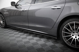 Seitenschweller Ansatz Cup Leisten passend für Maserati Quattroporte Mk6 schwarz Hochglanz