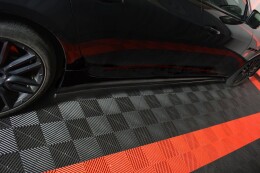 Seitenschweller Ansatz Cup Leisten passend für MASERATI QUATTROPORTE MK.6 vor Facelift Carbon Look