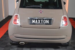 Heck Ansatz Flaps Diffusor für Fiat 500 HATCHBACK vor FL schwarz Hochglanz