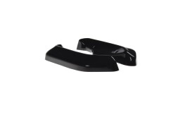 Heck Ansatz Flaps Diffusor passend für FIAT 500 HATCHBACK vor Facelift schwarz Hochglanz
