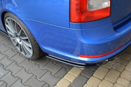 Heck Ansatz Flaps Diffusor für Skoda Octavia RS Mk2 / Mk2 FL Limo / Combi schwarz Hochglanz