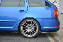 Heck Ansatz Flaps Diffusor passend für Skoda Octavia RS Mk2 / Mk2 FL Limousine / Combi schwarz Hochglanz