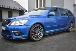 Seitenschweller Ansatz Cup Leisten passend für Skoda Octavia RS Mk2 / Mk2 FL schwarz Hochglanz