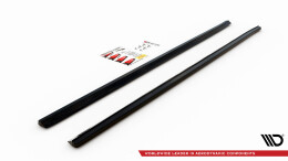 Seitenschweller Ansatz Cup Leisten passend für Skoda Octavia RS Mk2 / Mk2 FL schwarz Hochglanz
