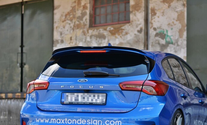 Heck Spoiler Aufsatz Abrisskante V.1 für Ford Focus Hatchback ST-Line Mk4 schwarz Hochglanz