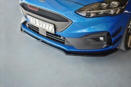 Cup Spoilerlippe Front Ansatz V.1 für Ford Focus ST / ST-Line Mk4 schwarz Hochglanz