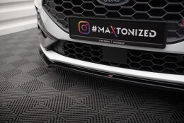 Cup Spoilerlippe Front Ansatz V.1 passend für Ford Focus ST / ST-Line Mk4 Facelift schwarz Hochglanz