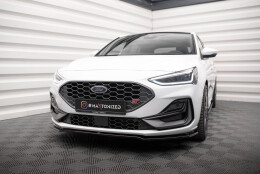 Cup Spoilerlippe Front Ansatz V.1 passend für Ford Focus ST / ST-Line Mk4 Facelift schwarz Hochglanz
