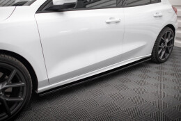 Seitenschweller Ansatz Cup Leisten V.1 passend für Ford Focus ST / ST-Line Mk4 Facelift schwarz Hochglanz