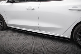Seitenschweller Ansatz Cup Leisten V.1 passend für Ford Focus ST / ST-Line Mk4 Facelift schwarz Hochglanz
