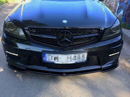 Cup Spoilerlippe Front Ansatz für Mercedes AMG C63 W204 FACELIFT Carbon Look