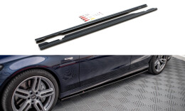 Seitenschweller Ansatz Cup Leisten passend für MERCEDES- BENZ C43 AMG W205 Carbon Look