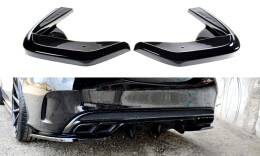 Heck Ansatz Flaps Diffusor für Mercedes-AMG C 43 Limo W205 FL schwarz Hochglanz