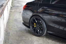 Heck Ansatz Flaps Diffusor passend für Mercedes-AMG C 43 Limousine W205 Facelift schwarz Hochglanz
