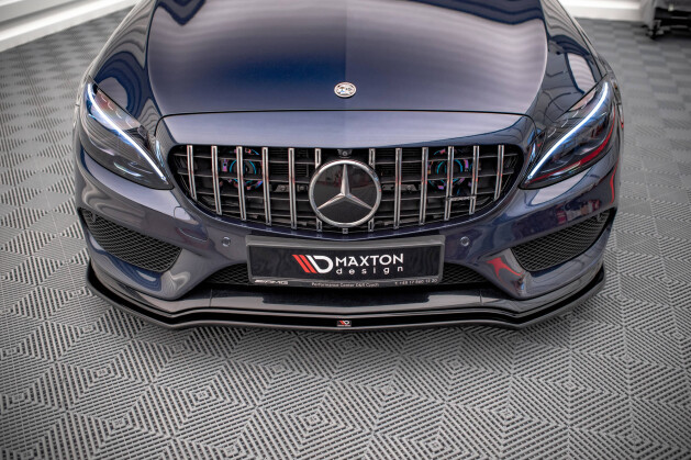 Cup Spoilerlippe Front Ansatz V.1 für Mercedes-AMG C 43 / AMG-Line W205 schwarz Hochglanz