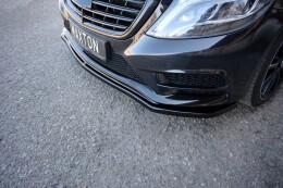 Cup Spoilerlippe Front Ansatz V.1 passend für Mercedes S-KLASSE AMG-LINE W222 schwarz Hochglanz