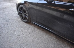 Seitenschweller Ansatz Cup Leisten für Mercedes S-KLASSE AMG-LINE W222 schwarz matt