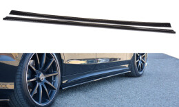 Seitenschweller Ansatz Cup Leisten passend für Mercedes S-KLASSE AMG-LINE W222 schwarz matt