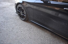 Seitenschweller Ansatz Cup Leisten passend für Mercedes S-KLASSE AMG-LINE W222 schwarz Hochglanz