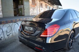 Heck Spoiler Aufsatz Abrisskante passend für Mercedes-Benz S W222 / W222 Facelift schwarz Hochglanz