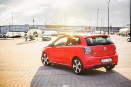 Heck Ansatz Flaps Diffusor passend für VW Polo GTI Mk5 schwarz Hochglanz