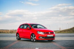 Seitenschweller Ansatz Cup Leisten passend für VW Polo GTI Mk5 schwarz Hochglanz