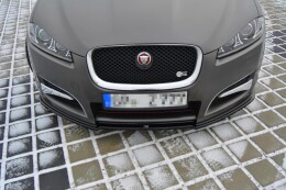 Cup Spoilerlippe Front Ansatz für JAGUAR XF (X250) MK1 SPORTBRAKE S-Paket schwarz Hochglanz