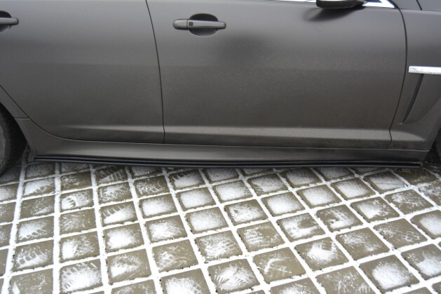 Street+ Seitenschweller Leisten passend für Jaguar XF (X250) MK1 SPORTBRAKE S-PACK schwarz Hochglanz